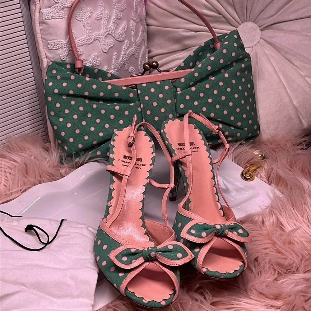 MOSCHINO VINTAGE SET Shoes & Purse - Picture 11 of 11